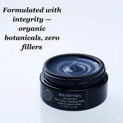 Sea Breeze Probiotic Blue Tansy Cleansing Balm + Hydration Mask cleanser