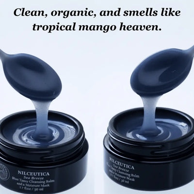 Sea Breeze Probiotic Blue Tansy Cleansing Balm + Hydration Mask cleanser