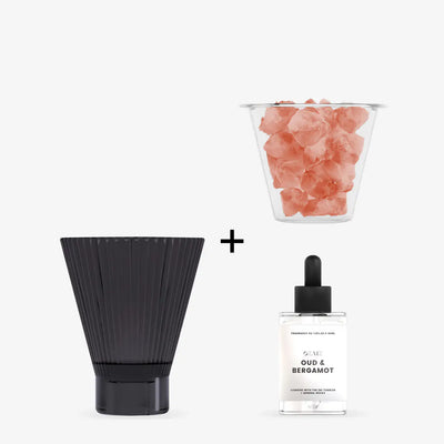 ZAI Himalayan Rock Salt Diffuser In Charcoal home fragrance