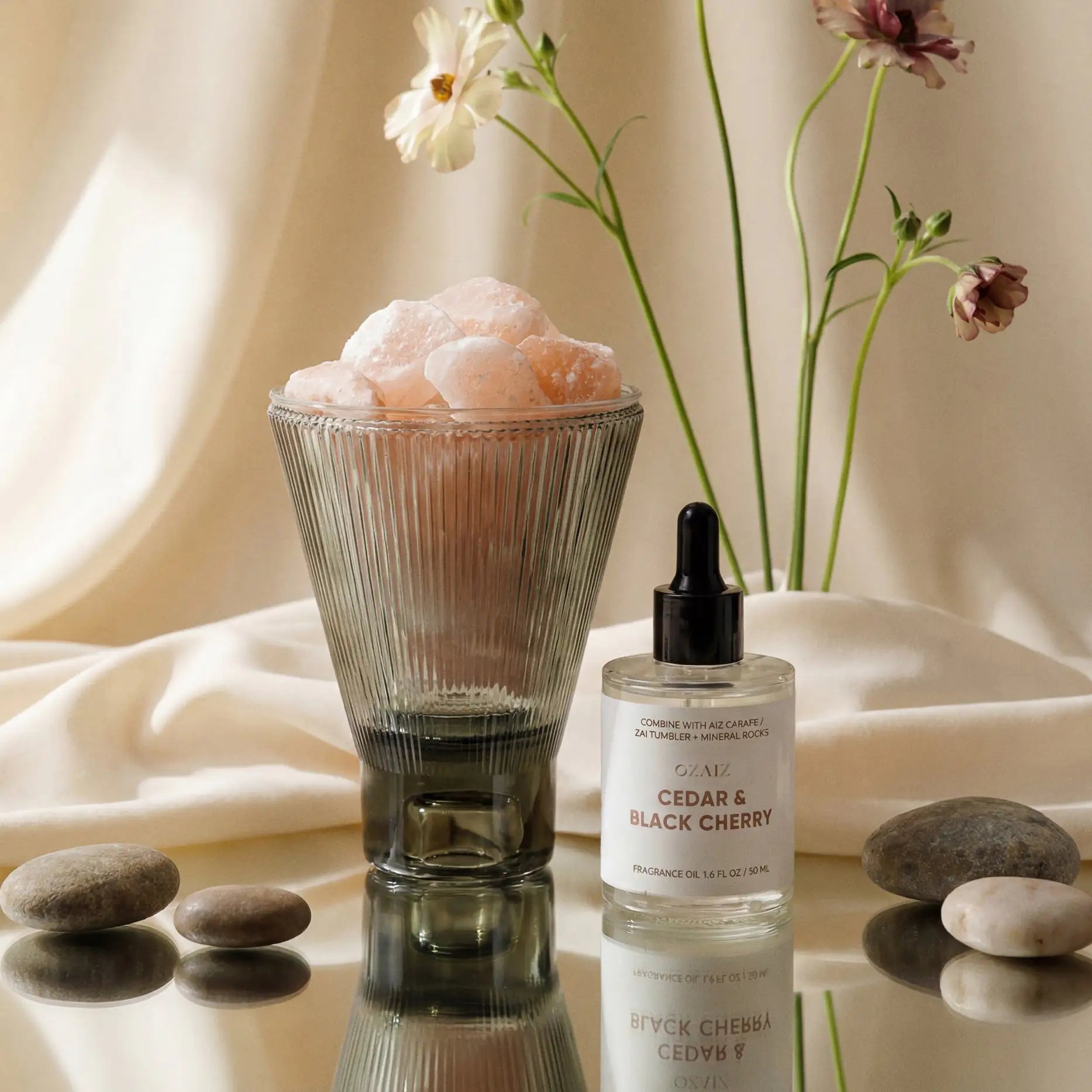 ZAI Himalayan Rock Salt Diffuser In Charcoal home fragrance