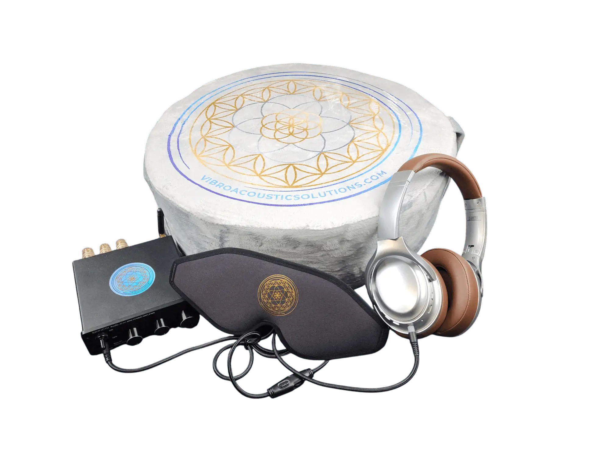 Vibroacoustic Therapy Zafu Meditation Cushion With Custom Amplifier sleep aid